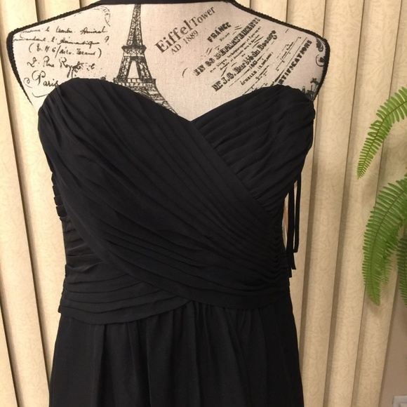 *Clearance* EDEN BRIDAL BLACK CHIFFON PROM/FORMAL GOWN SIZE 10 - Picture 2 of 7